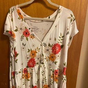 Torrid Super Soft baby doll top with ruffle